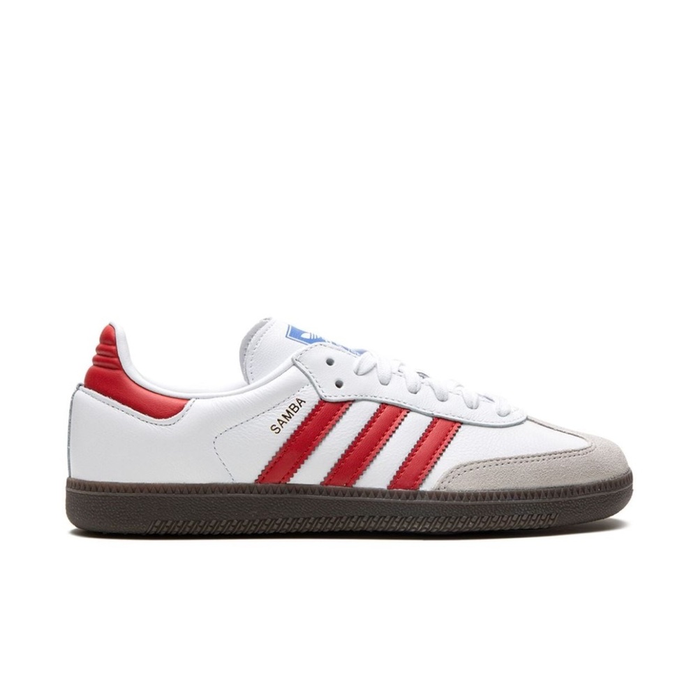 Adidas SAMBA OG White/Red Sneaker (US Men Size 7/ US Women Size 8)